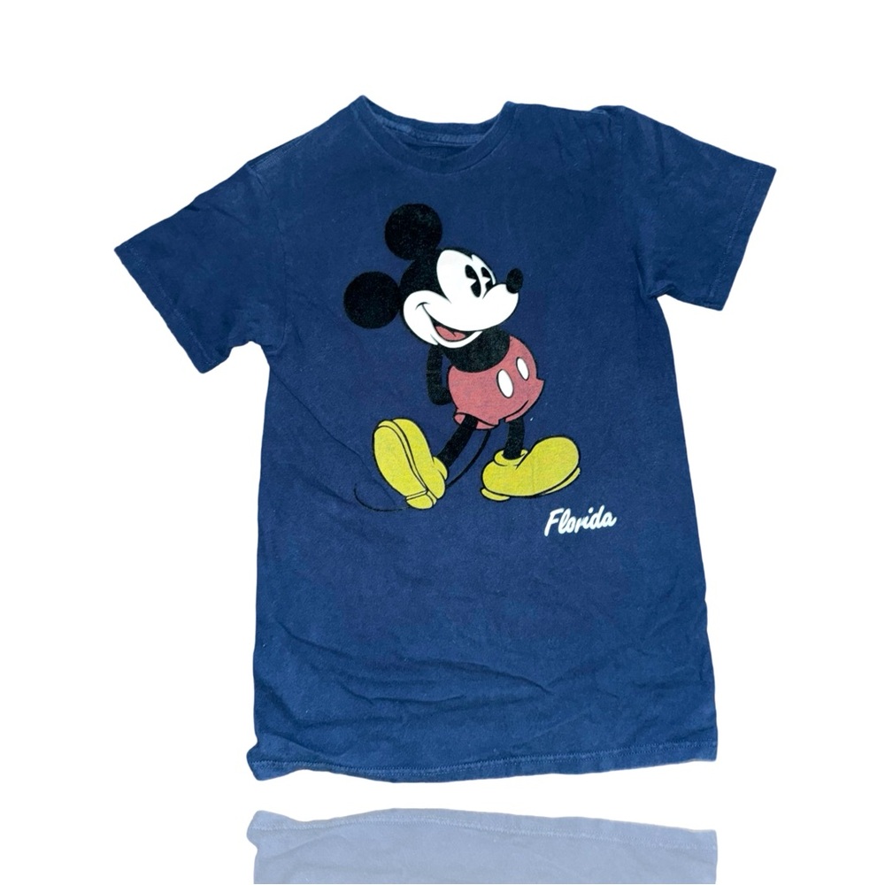 Vintage Mickey Mouse “Florida” T-Shirt: Navy Cotton 80’s Style: Disneyana